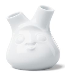 Fiftyeight Products Vase klein kess weiß 2 Blumen 