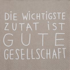 Räder Dining Servietten 33x33 cm Die wichtigste Zutat 20 Stk. 