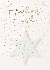 Räder Grußanhänger Frohes Fest,Stern 7,5x7,5cm 