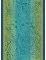Garnier-Thiebaut Geschirrtuch Plantes Exotiques Baltique 56x77 Cm 100% Gekämmte Baumwolle 