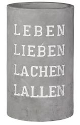 Räder P.e.t. Vino Beton Weinkühler Leben lieben H 14 cm,21 cm hoch 