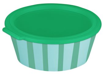 Koziol Schale 1,3l mit Deckel Nora Stripes sweet green/mid green 