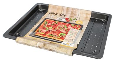 Birkmann Laib & Seele, Backblech, Perforiert, Verstellbar, 36x33 cm mit Antihaftbeschichtung 