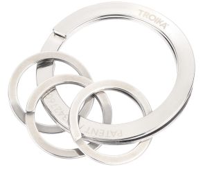 Troika Schlüsselanhänger Nail Guard poliert matt silberfarben 