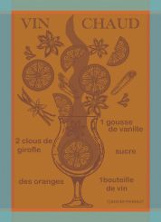 Garnier-Thiebaut Geschirrtuch Vin Chaud Mandarine 56x78 Cm 100% Gekämmte Baumwolle 