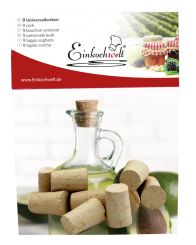 Einkochwelt 9er Beutel Spitzkorken je 3x für Mündung 10,5 / 13,5 / 17,5 mm 