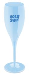 Koziol Superglas 100ml mit Druck Cheers No. 1 Holy Shit sweet blue 
