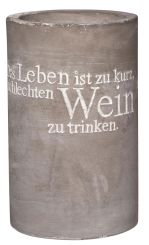 Räder P.e.t. Vino Beton Weinkühler Das Leben ist zu kurz.ca 21. cm 