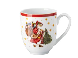 Hutschenreuther Becher mit Henkel Happy Wintertime Red 