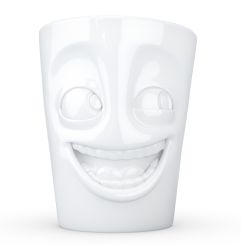 Fiftyeight Products Henkeltasse witzig weiss 350 ml 