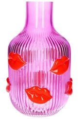 Gift Company L´amour Vase H(30cm) Lippen pink/transparent gs 