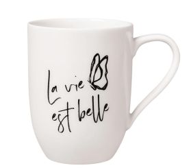 Villeroy & Boch Statement Becher mit Henkel La Vie Est Belle 11,5x8x10,5 cm 