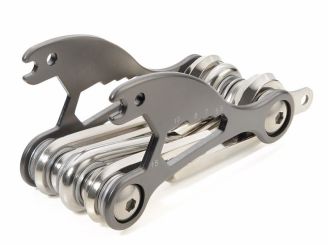 Troika Multifunktions-Werkzeug für das Fahrrad mit 18 Funktionen titanfarben 