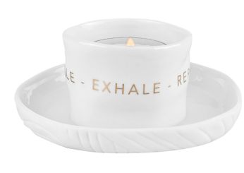 Räder Zen Spirit Teelicht Inhale Exhale Repeat D.9cm, H.4,5cm 