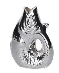 Gift Company Monsieur Carafon Fisch Vase XS silber 0,2 Liter 