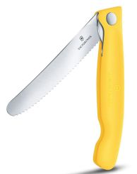 Victorinox Swiss Classic, Picknick Messer, 11cm, Wellen, Gelb, Box 