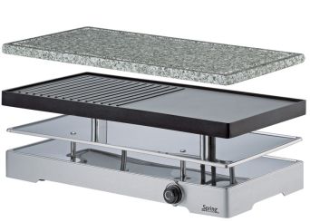 Spring Raclette mit Alugrillplatte + Granitstein Raclette 8 Classic Duo 