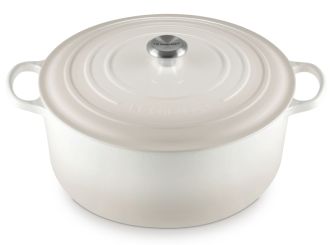 Le Creuset Bräter Signature rund 34 cm Meringue 