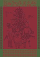 Garnier-Thiebaut Geschirrtuch Noel D'Enfance Houx 56x78 Cm 100% Gekämmte Baumwolle 