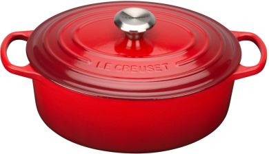 Le Creuset Bräter Oval Signature 33 cm Kirschrot 