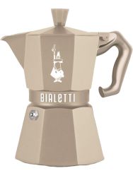 Bialetti Espressokocher Moka Express Exclusive Induktion 6 Tassen cremé 