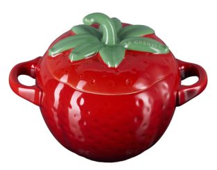 Le Creuset Mini-Cocotte 570 ml Kirschrot aus Steinzeug Poterie 