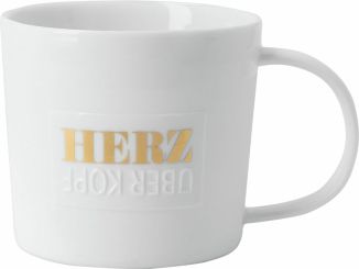 Räder Poesietasse Herz über Kopf D.9cm H.8cm 320ml 