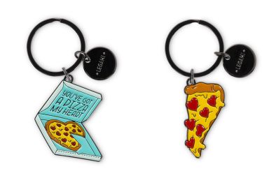 Legami Schlüsselanhänger What A Key Ring Pizza (2er Set) 