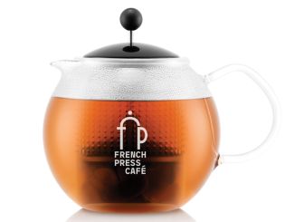 Bodum Teebereiter mit Glasgriff und Plastikdeckel 1.0 L Assam schwarz 