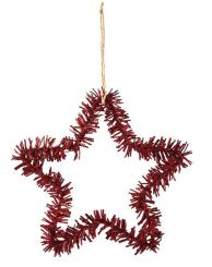 Gift Company Hänger Seoul Stern mit Glitzer rot 