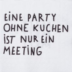 Räder Cocktailservietten 25x25 cm Eine Party ohne Kuchen (20 Stk.) 