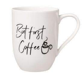 Villeroy & Boch Statement Becher mit Henkel But First Coffee 11,5x8x10,5 cm 