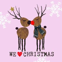 Paperproducts Servietten 33x33 cm We love Christmas rosé 