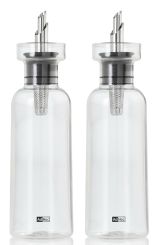 AdHoc Set Öl- und Essigspender AromaPour Edelstahl/Silikon 