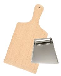 Hansi Spätzle-Brett mit Edelstahl-Schaber im Set Brett 31x14 cm / Schaber ca. 11 cm 