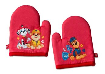 Städter 2er Set Backofenhandschuhe Jungs 17x13 cm Rot Paw Patrol 