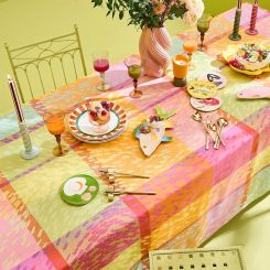 Garnier-Thiebaut Tischdecke Mille Sources Berlingot 115x115 Cm 100% Gekämmte 