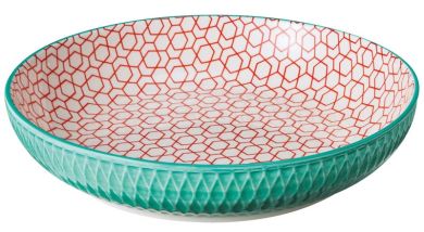 Cilio Schale AMICI Rauten Türkis 21 Cm 