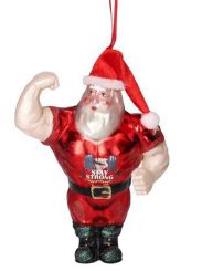 Gift Company Hänger Bodybuilder Santa rot 