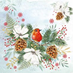 Paperproducts Design Servietten 33x33 cm Winter Birdy 