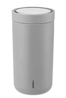 Stelton To Go Click Thermobecher doppelwandig steel 0,2 L soft light grey 