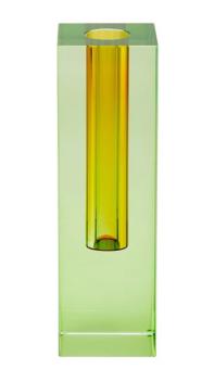 Gift Company Sari Kristallglas Vase H19 5cm grün/gelb gs 