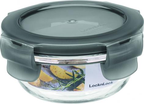 Lock & Lock Frischhaltebox Ofenglas rund 130 ml Deckel grau Ø 100x50 mm 