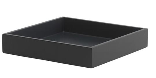 Gift Company Spa Tablett S quadratisch (19x19x3,5 cm),2 farbig schwarz 