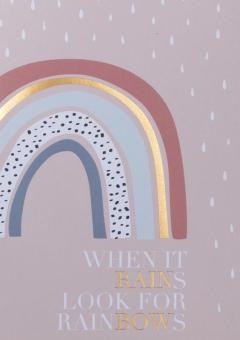 Räder Grußpost Regenbogenkarte When it rains 