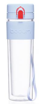 Bodum Wasserflasche 0,45 L Tritan doppelwandig Bistro blue moon 