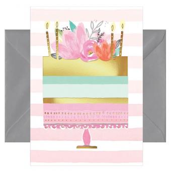 chic.mic Doppelkarte mit Umschlag Kuchen Blanko 