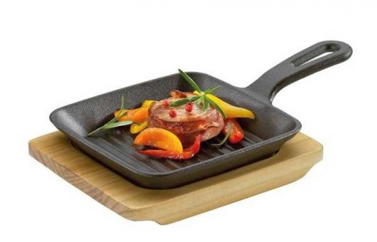 Küchenprofi BBQ Grill-/Servierpfanne mit Holzbrett 