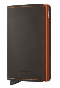 Secrid Slimwallet Matte Truffle & Orange 