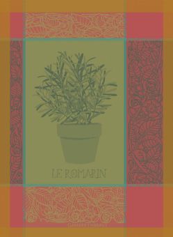 Garnier-Thiebaut Geschirrtuch Romarin Mousse 56x78 Cm 100% Gekämmte Baumwolle 